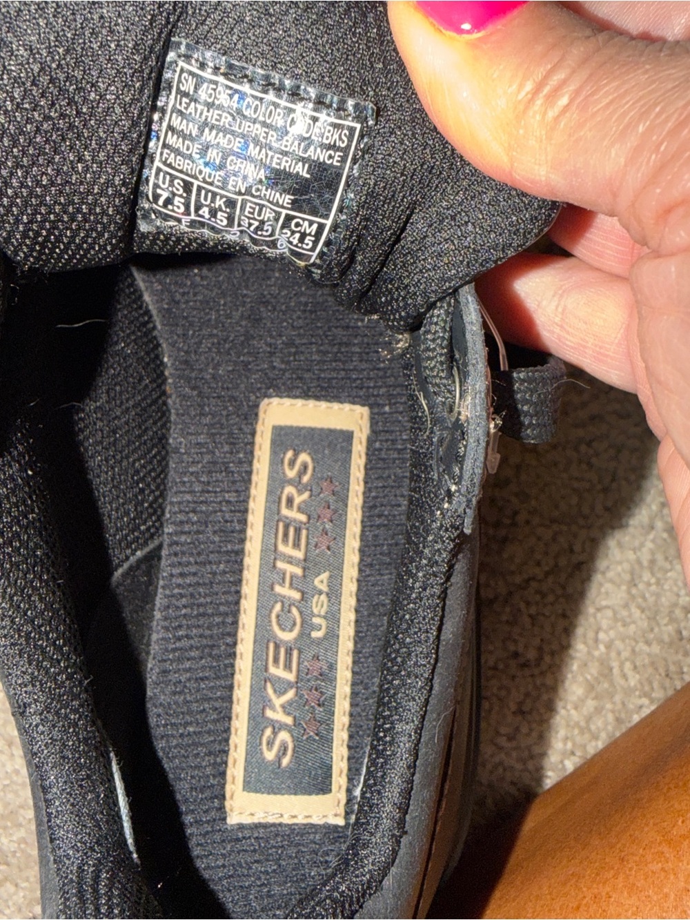 Skechers Women’s Black Lace-Up Casual Shoe - Picture 6 of 6